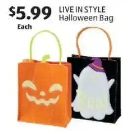Aldi Live In Style Halloween Bag offer