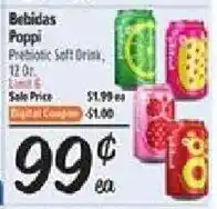 El Super Bebidas Poppí Probiotic Soft Drink offer