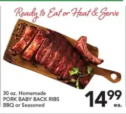 Pete's Fresh Market 30 oz. Homemade PORK BABY BACK RIBS offer