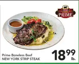 Pete's Fresh Market Prime Boneless Beef NEW YORK STRIP STEAK offer