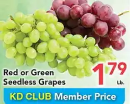 Eurofresh Market Red or Green Seedless Grapes offer