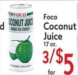 World Fresh Market Foco Coconut Juice offer