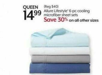 Bealls Allure Lifestyle 6-pc Cooling Microfiber Sheet Sets offer