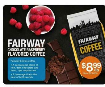 Fairway Store Market Fairway Chocolate Raspberry Flavored Coffee offer