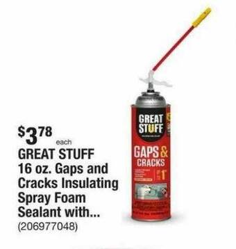 The Home Depot Great Stuff Gaps And Cracks Insulating Spray Foam Sealant offer
