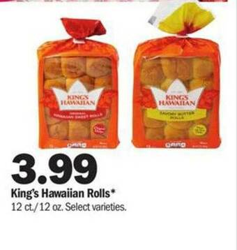 Meijer King's Hawaiian Rolls offer
