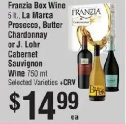Smart & Final Franzia Box Wine offer