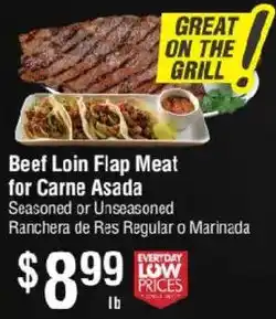 Smart & Final Beef Loin Flap Meat for Carne Asada offer