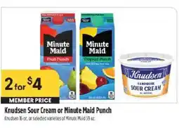 Raley's Knudsen Sour Cream or Minute Maid Punch offer