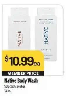 Raley's Native Body Wash offer
