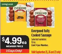 Raley's Evergood Fully Cooked Sausage offer