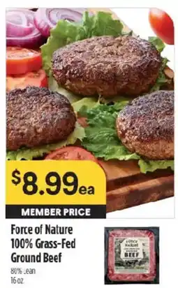 Raley's Force of Nature 100% Grass-Fed Ground Beef offer