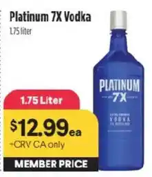 Raley's Platinum 7X Vodka offer