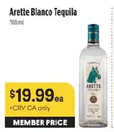 Raley's Arette Blanco Tequila offer