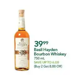 Publix Basil Hayden Bourbon Whiskey offer