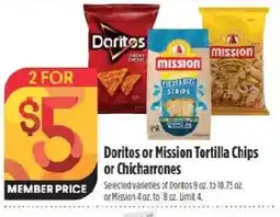Raley's Doritos or Mission Tortilla Chips or Chicharrones offer