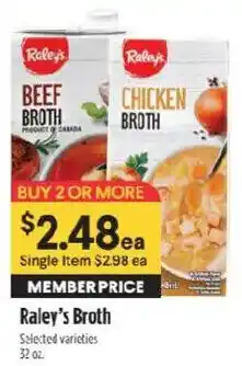 Raley's Raley's Broth offer