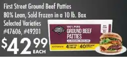 Smart & Final First Street ground beef patties offer