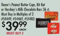 Smart & Final Reese's Peanut Butter Cups, Kit Kat or Hershey's Milk Chocolate Bars offer
