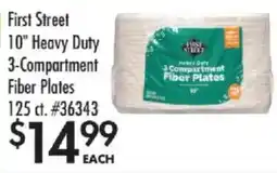 Smart & Final First Street 10" Heavy Duty 3-Compartment Fiber Plates offer