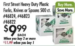 Smart & Final First Street heavy duty plastic forks, knives or spoons offer