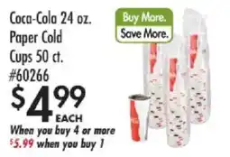 Smart & Final Coca-Cola paper cold cups offer
