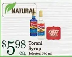 Yoke's Fresh Market Torani Syrup offer