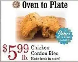 Yoke's Fresh Market Yoke's Chicken Cordon Bleu offer