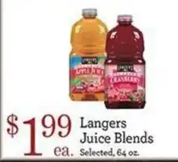 Yoke's Fresh Market Langers Juice Blends offer
