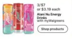 Walgreens Alani Nu Energy Drinks offer