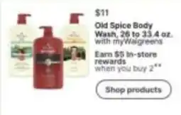 Walgreens Old Spice Body Wash offer