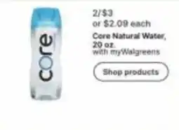 Walgreens Core natural water offer