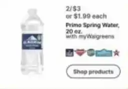 Walgreens Primo Spring Water offer