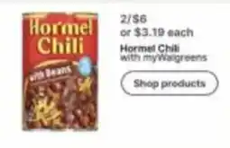 Walgreens Hormel chili offer