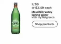 Walgreens Mountain Valley Spring Water offer