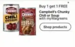 Walgreens Campbell's Chunky Chili or Soup offer