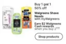 Walgreens Walgreens Shave Needs offer
