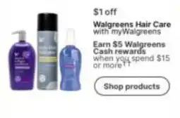Walgreens Walgreens Hair Care offer