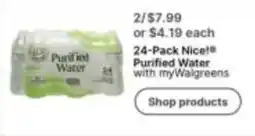 Walgreens Nice! Purified Water offer