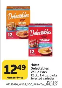 Albertsons Hartz Delectables Value Pack offer