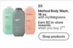Walgreens Method Body Wash offer