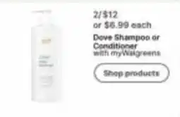 Walgreens Dove Shampoo or Conditioner offer