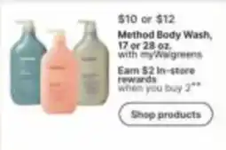 Walgreens Method Body Wash offer