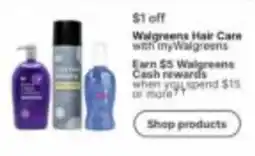 Walgreens Walgreens Hair Care offer