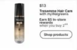 Walgreens Tresemme Hair Care with myWalgreens offer