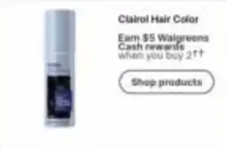 Walgreens Clairol hair color offer