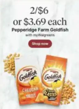 Walgreens Pepperidge Farm Goldfish offer