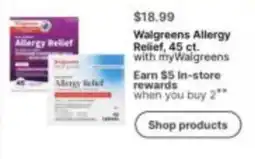 Walgreens Walgreens Allergy Relief offer