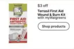 Walgreens Terrasil first aid wound & burn kit offer