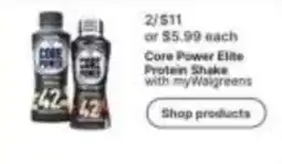 Walgreens Core Power Elite Protein Shake offer
